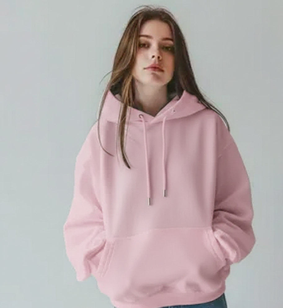 TrueFlex Plain Pink Hoodie